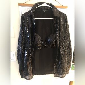 Black sequin suit